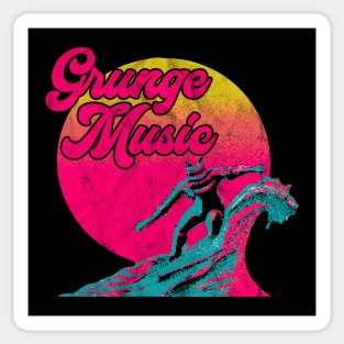 Grunge Music Sythnwave 80s 90s Sticker